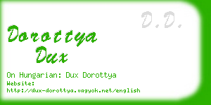 dorottya dux business card